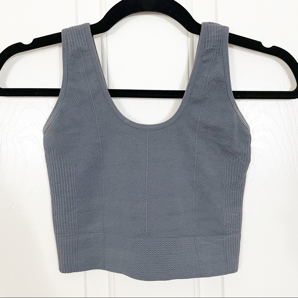 GYMSHARK Longline Ribbed Sports Bra/Top Size S